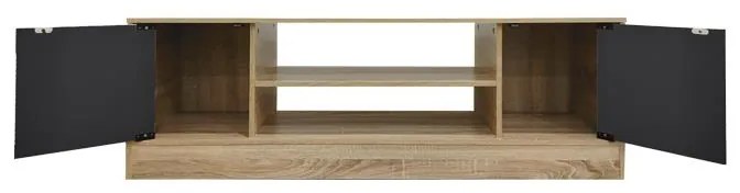 Έπιπλο τηλεόρασης Sasa σε oak-ανθρακί απόχρωση 120x35x41.5εκ 120x35x41.5 εκ.