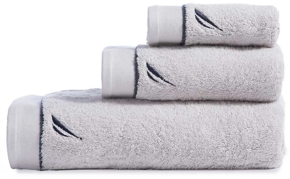 Πετσέτα Προσώπου (50x90) Nautica By Nef-Nef Homeware Nau Coast Silver 600gsm