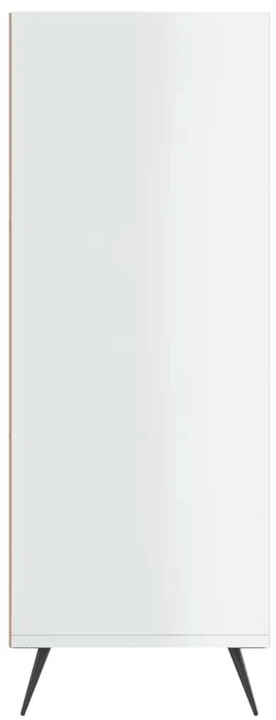 vidaXL Βιβλιοθήκη Γυαλιστερό Λευκό 69,5x32,5x90 εκ. Επεξεργασμένο Ξύλο