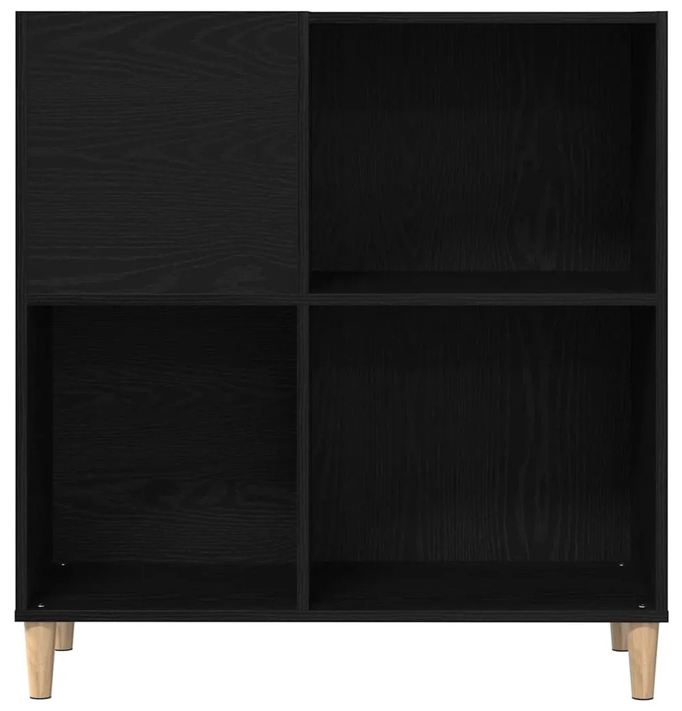 vidaXL Ντουλάπα Δίσκων Μαύρο Δρυς 84,5x38x89 εκ Επεξεργασμένο Ξύλο