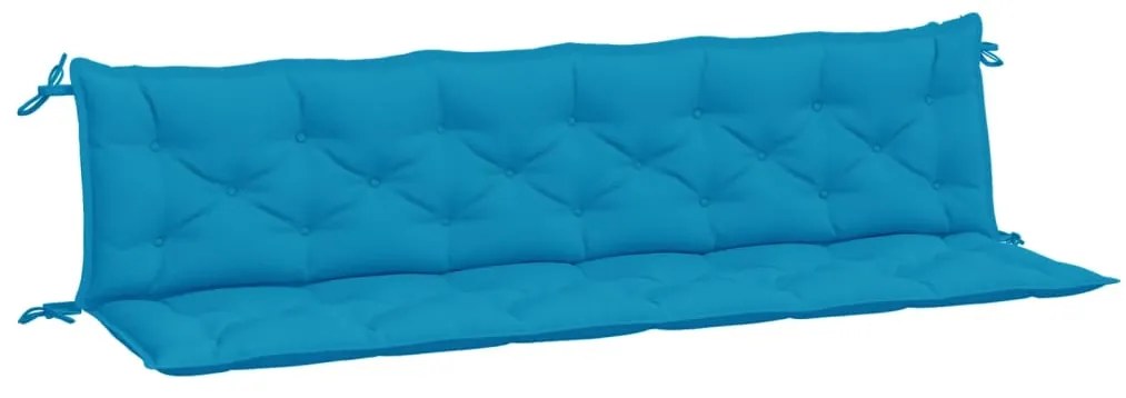 vidaXL Μαξιλάρια Πάγκου Κήπου 2 τεμ. γαλάζιο 200x50x7cm Ύφασμα Oxford