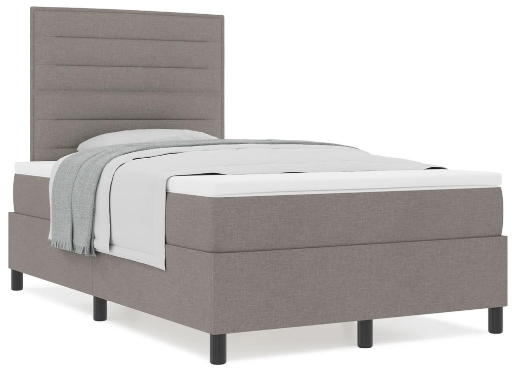 vidaXL Κρεβάτι Box Spring με Μαξιλάρι Ταύρος 120x200 εκ Υφάσματος