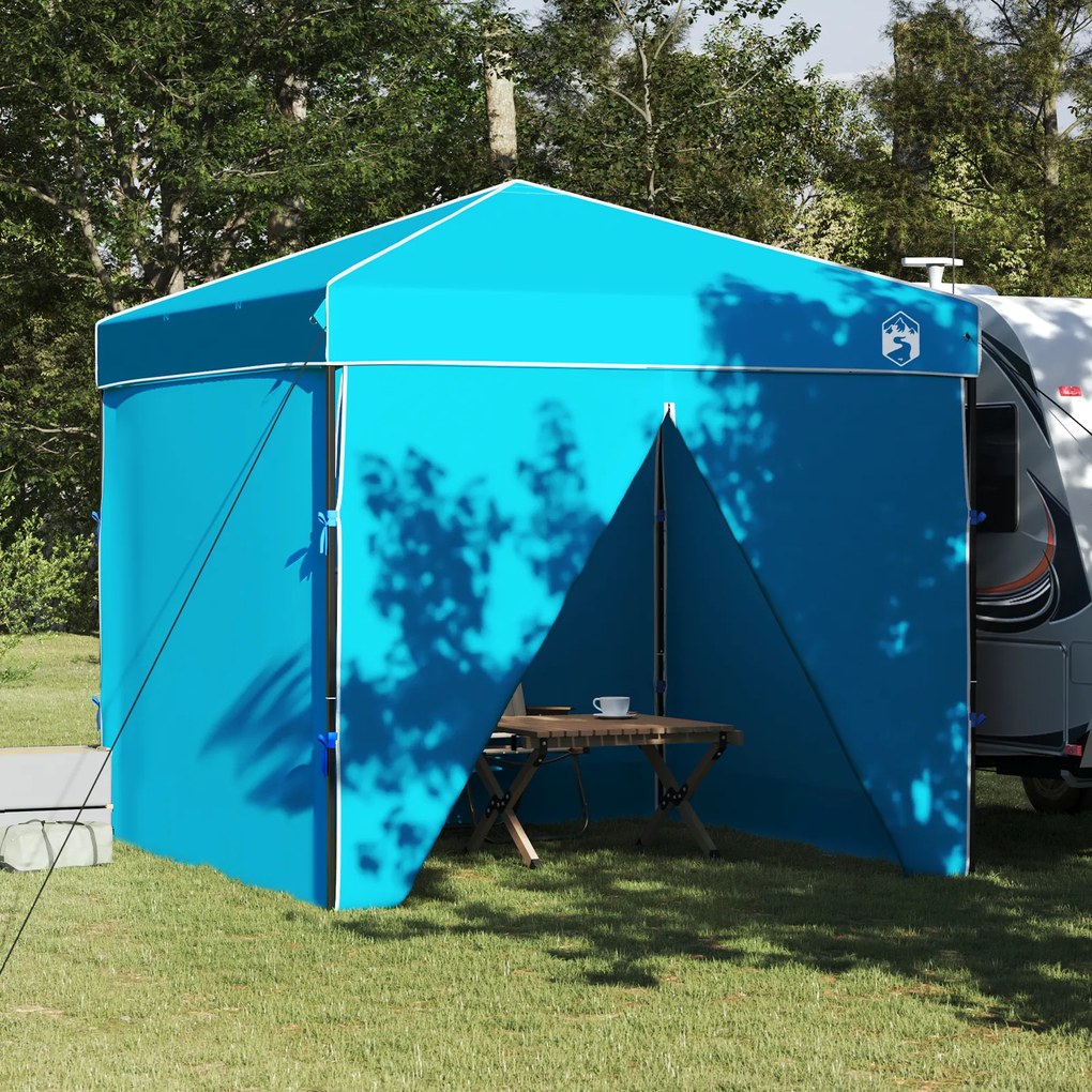 vidaXL Σκηνή Σκίασης Μπλε 250 x 250 x 227 / 236 / 245 εκ. Ύφασμα Oxford