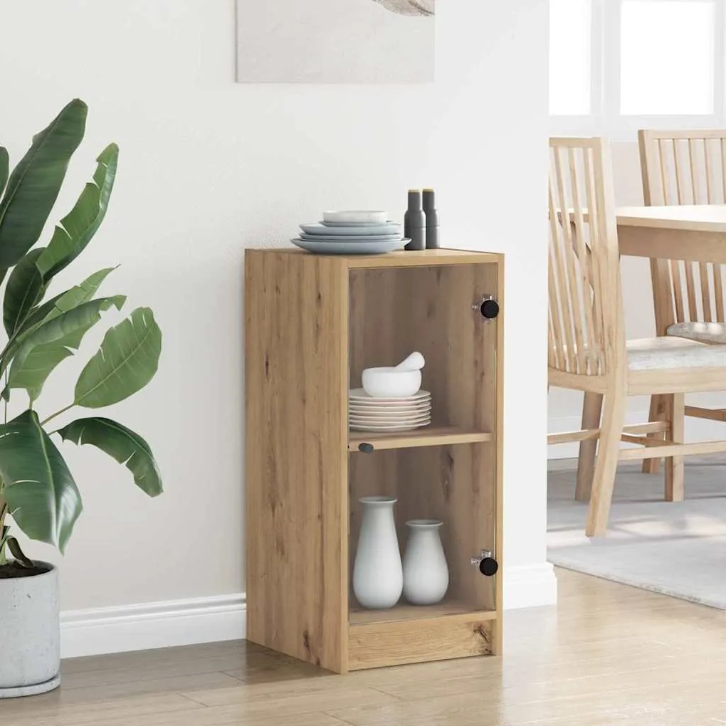 vidaXL Πλαϊνό γραφείο artisan δρυς 35 x 37 x 76 εκ Επεξεργασμένο ξύλο