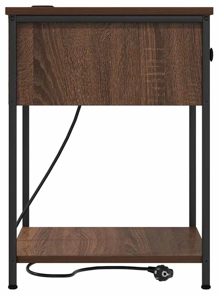 vidaXL Κομοδίνο Καφέ δρυς 42 x 41 x 56 εκ. Επεξεργασμένο ξύλο
