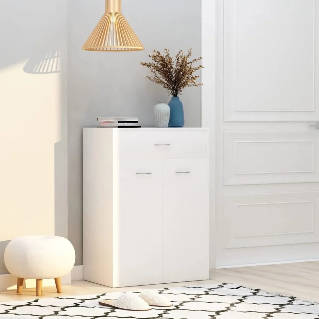 vidaXL Παπουτσοθήκη Λευκή 60 x 35 x 84 εκ. από Μοριοσανίδα