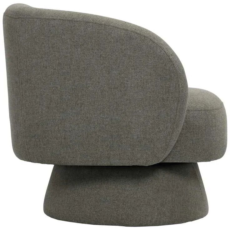 Πολυθρόνα περιστρεφόμενη Kreslo pakoworld ύφασμα σε χακί απόχρωση 78x81x77εκ