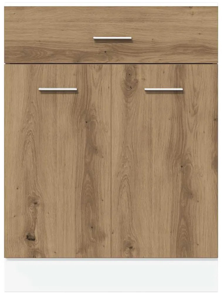 vidaXL Έπιπλο Με Συρτάρι Lyon Artisan Δρυς 60x46x81,5εκ. Επεξεργ. Ξύλο