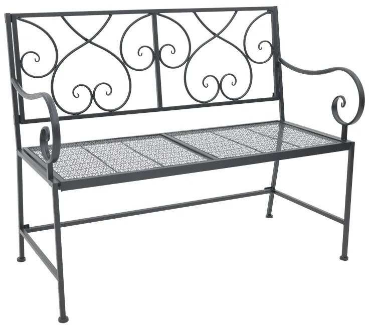 Intrahome Παγκάκι Cazpo Intrahome μέταλλο σε μαύρη απόχρωση 114x45x90εκ | SKU: INTRAPA-248111110