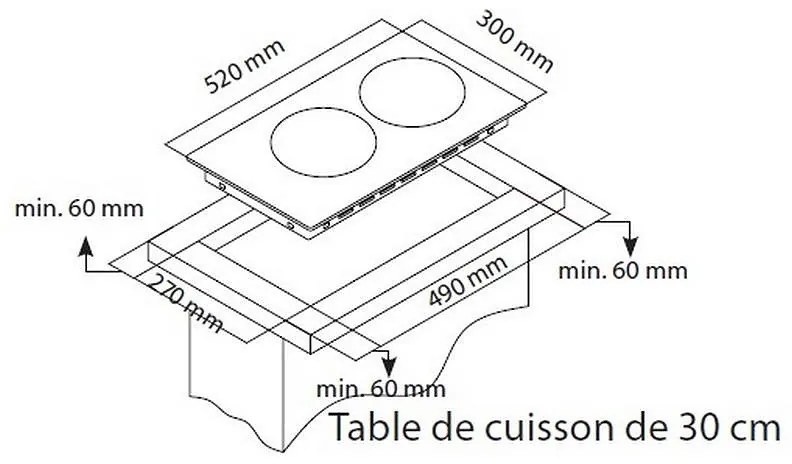 Κεραμική εντοιχισμένη εστία Hotpoint-Ariston HRD 5030 B, 2900W, 2 ζωνών, 9 επιπέδων, Ηλεκτρική, Μαύρο