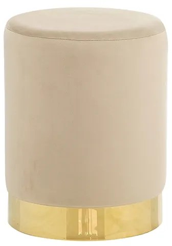 LINDA/S ΣΚΑΜΠΟ BEIGE VELVET ΥΦΑΣΜΑ Φ.34Χ42εκ.