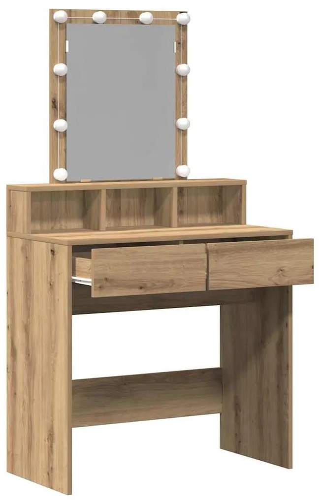 vidaXL Κομμωτήριο artisan δρυς 80 x 41 x 144.5 εκ Επεξεργασμένο ξύλο