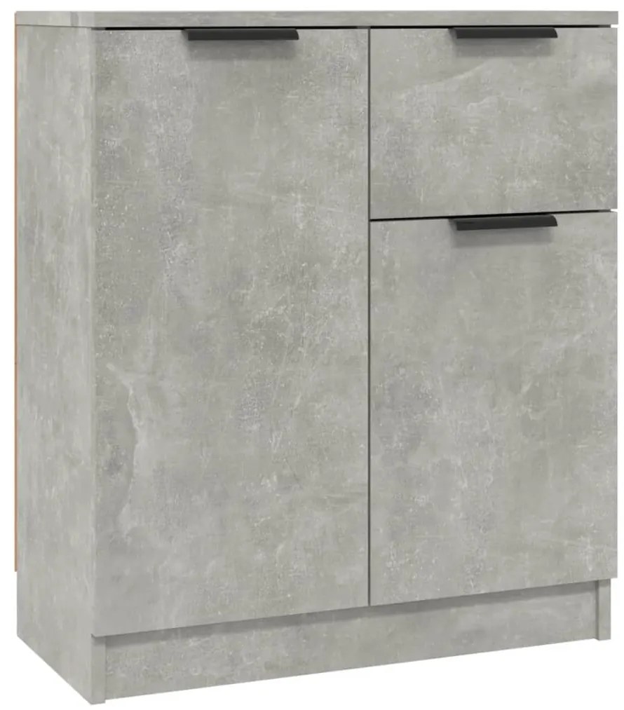 vidaXL Ντουλάπια 2 τεμ. Γκρι Σκυροδέματος 60x30x70 εκ. Επεξεργ. Ξύλο