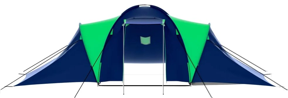 vidaXL Σκηνή Camping 9 Ατόμων Μπλε / Πράσινο Υφασμάτινη