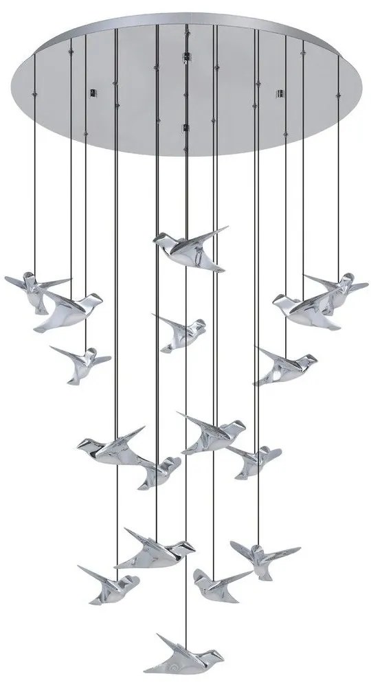 Φωτιστικό Οροφής - Πλαφονιέρα Paratebueno 2 390402 17xLed Dim 78x220cm Chrome Eglo