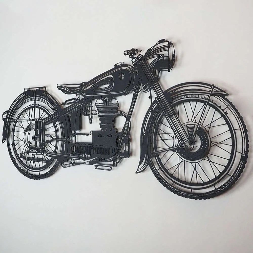 Διακοσμητικό Τοίχου Cafe Racer 507ATP1114 47x100cm Black Wallity Ατσάλι