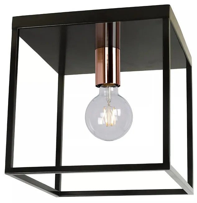 Φωτιστικό Οροφής Lucide 08124-01-30 ARTHUR Μαύρο Ματ (Black Mat)|Χαλκός Ματ Χρώμα (Copper Coloured)