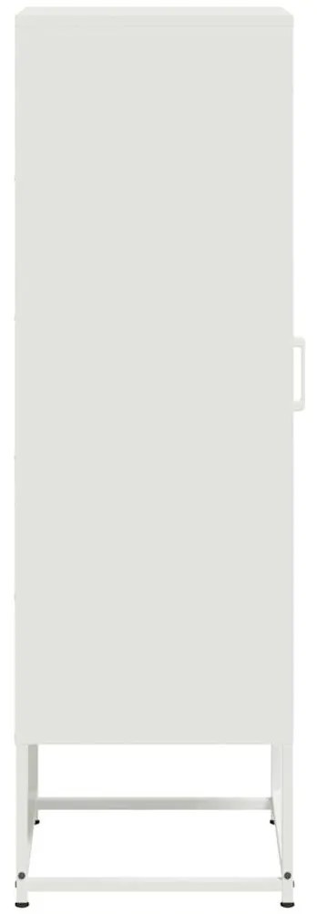 vidaXL Μπουφές Λευκός 36x39x123 εκ. από Ατσάλι