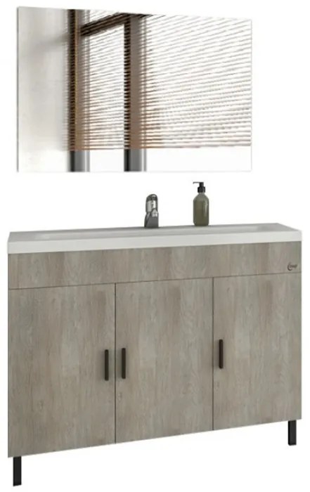 DROP Σετ επιδαπέδιου επίπλου μπάνιου, Roma 100, Slim, Beige, Drop DROP986607