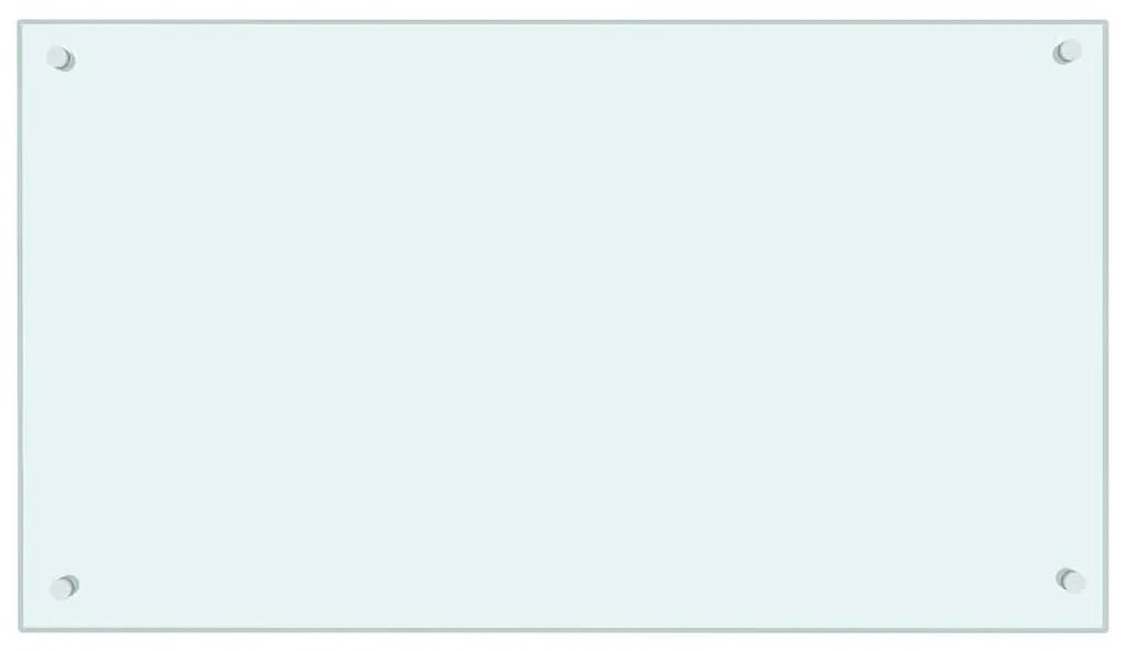vidaXL Πλάτη Κουζίνας Λευκή 90 x 50 εκ. από Ψημένο Γυαλί