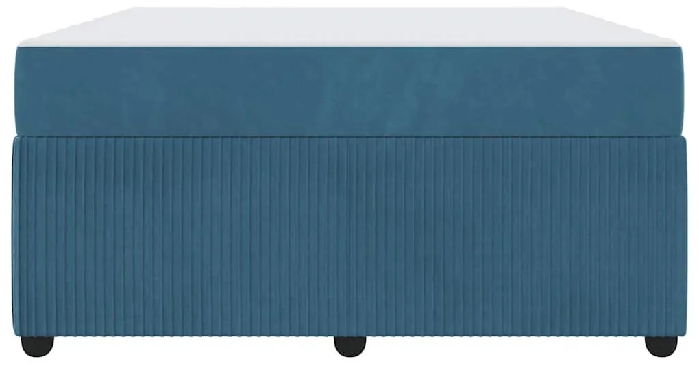 vidaXL Σκελετός κρεβατιού με στρώμα Μπλε 160 x 200 cm Βελούδο