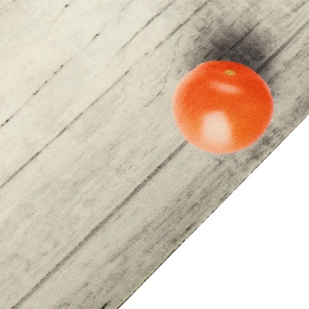 Χαλί Κουζίνας Πλενόμενο Σχέδιο Tomatoes 60 x 180 εκ. Βελούδινο - Γκρι