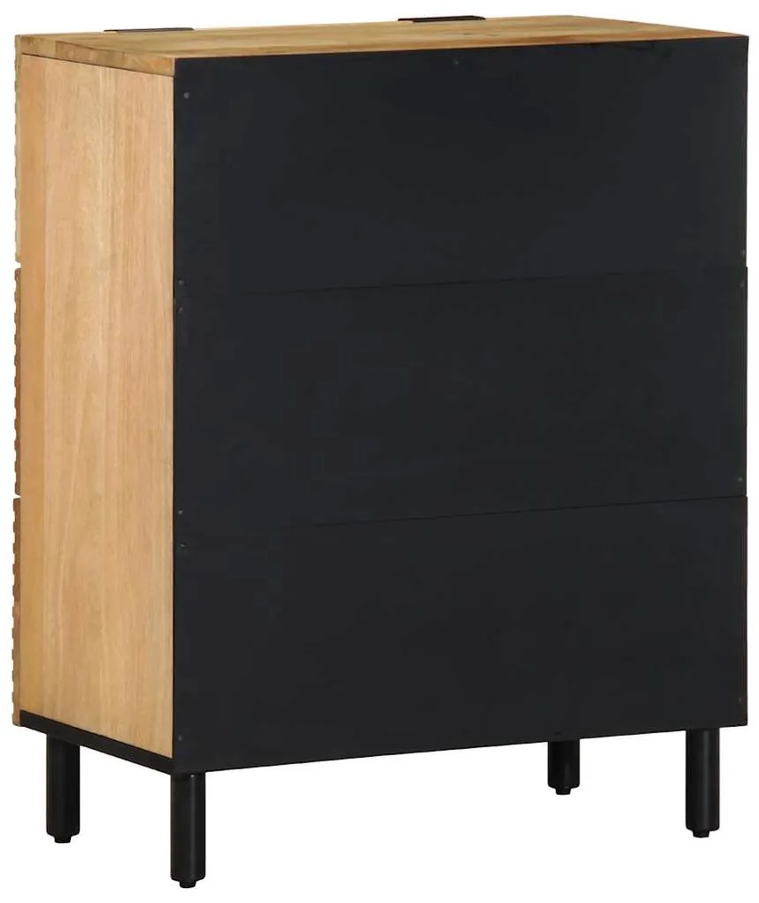 Sideboards 2 τεμάχια καφέ 60x33x75 cm μασίφ ξύλο Mango - Καφέ
