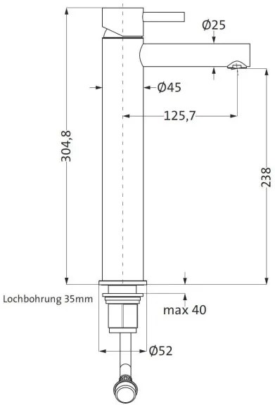 Μπαταρία νιπτήρος επιτραπέζια Herzbach DESIGN iX Large-Xalkino