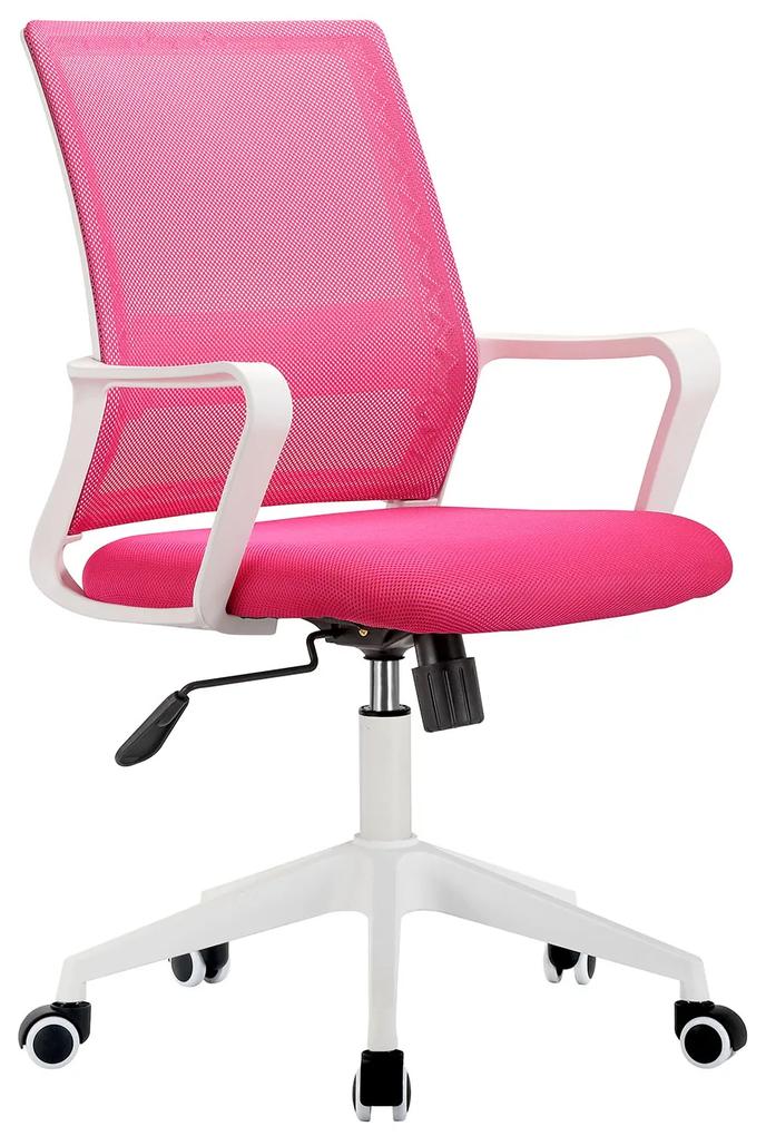500-023 Καρέκλα Γραφείου Addie Ροζ 59 x 61 x 90-100 Ροζ Πολυκαρβονικό, Mesh, 1 Τεμάχιο