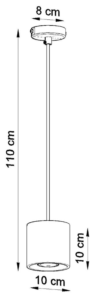 Sollux Κρεμαστό φωτιστικό Orbis 1,αλουμίνιο,1xGU10/40w