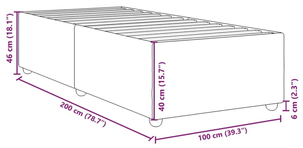 ΠΛΑΙΣΙΟ ΚΡΕΒΑΤΙΟΥ TAUPE 100X200 ΕΚ. ΥΦΑΣΜΑΤΙΝΟ 3284712