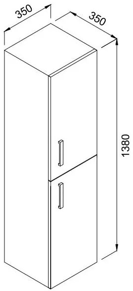 Στήλη μπάνιου κρεμαστή SANTA 35 Μπεζ 35x35x138 εκ. 35x35x138 εκ.