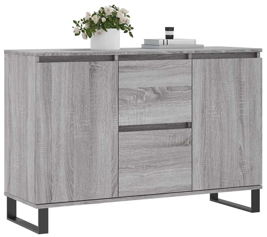 vidaXL Μπουφές Γκρι Sonoma 104 x 35 x 70 εκ. από Επεξεργασμένο Ξύλο