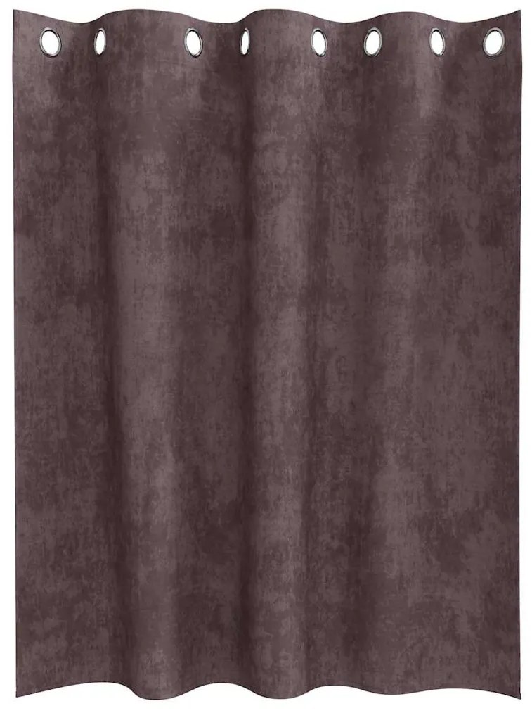 vidaXL Κουρτίνα με κουρτίνες 2 pcs Καφέ 140 x 140 cm Βελούδο