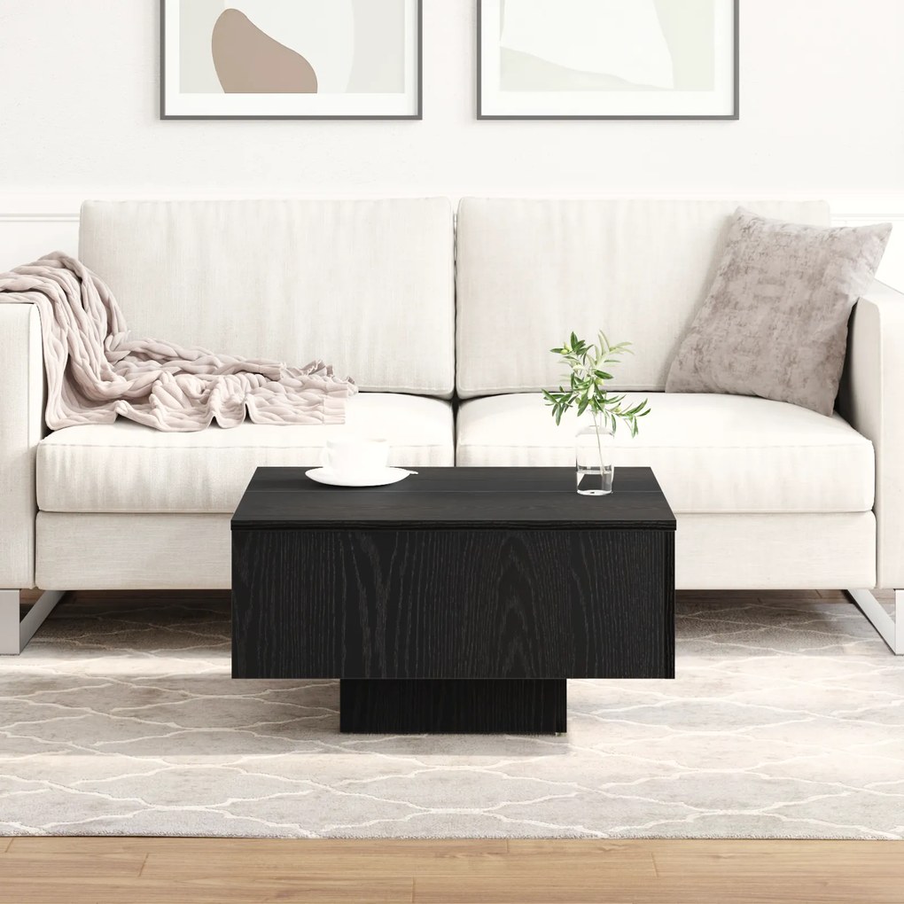vidaXL Καφέ Τραπέζι Μαύρης Δρυός 60x60x31,5 εκ Φτιαγμένο από Ξύλο