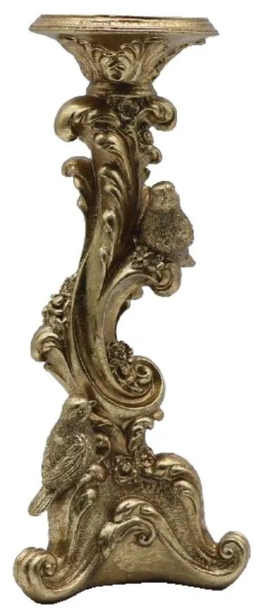 Κηροπήγιο Dulad 020786 14x12xH30cm Gold Polyresin