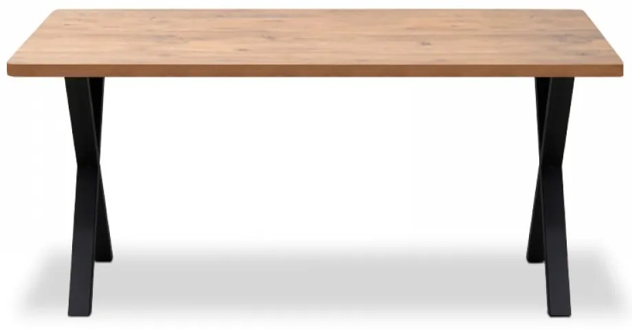 Τραπέζι &quot;MOERA&quot; από MDF/μέταλλο σε χρώμα ακακία/μαύρο 140x80x75