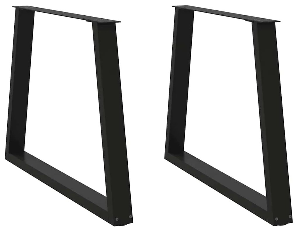 vidaXL Πόδια Τραπεζαρίας Σχήματος V 2 τεμ. Μαύρο 100x (72-73,3) εκ. Ατσάλι