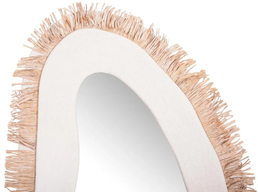 Καθρέπτης Τοίχου SANTORINI Mdf Υπόλευκο - Μπέζ 63x1,8x120Υ εκ. 62x1.8x120 εκ.