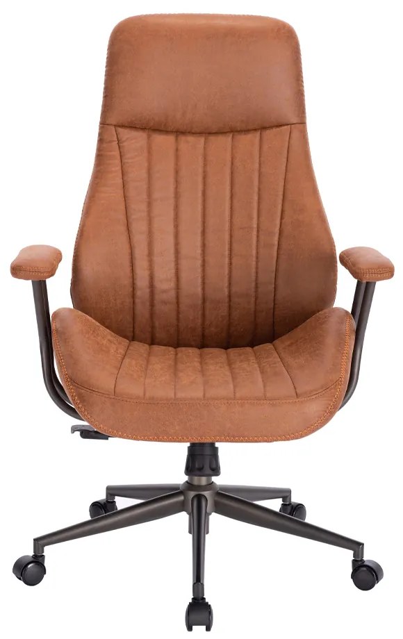 CLASS ΚΑΡΕΚΛΑ ΓΡΑΦΕΙΟΥ CAMEL GUNMETAL 71x64,5xH119,5cm - 25-0732