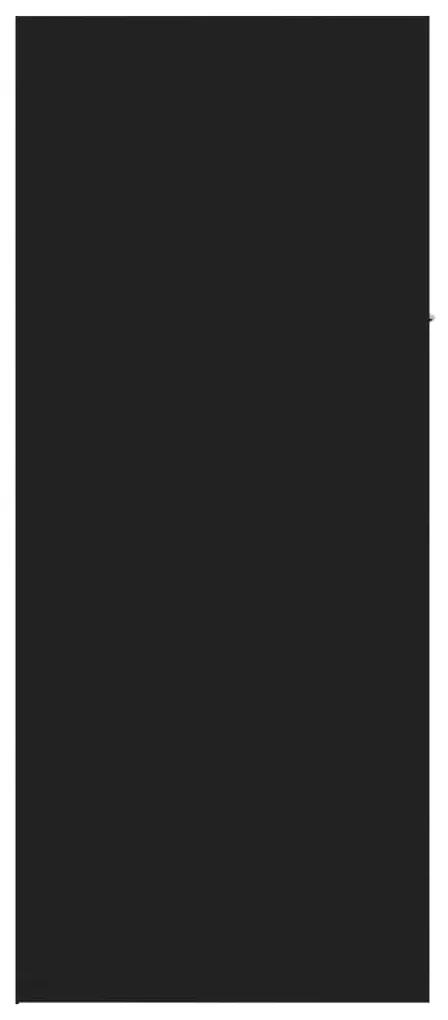 Παπουτσοθήκη Μαύρη 60 x 35 x 84 εκ. από Μοριοσανίδα - Μαύρο