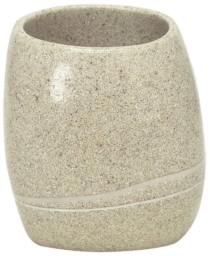 Ποτήρι Οδοντόβουρτσας Stones 5080 Sand Beige Kleine Wolke Polyresin