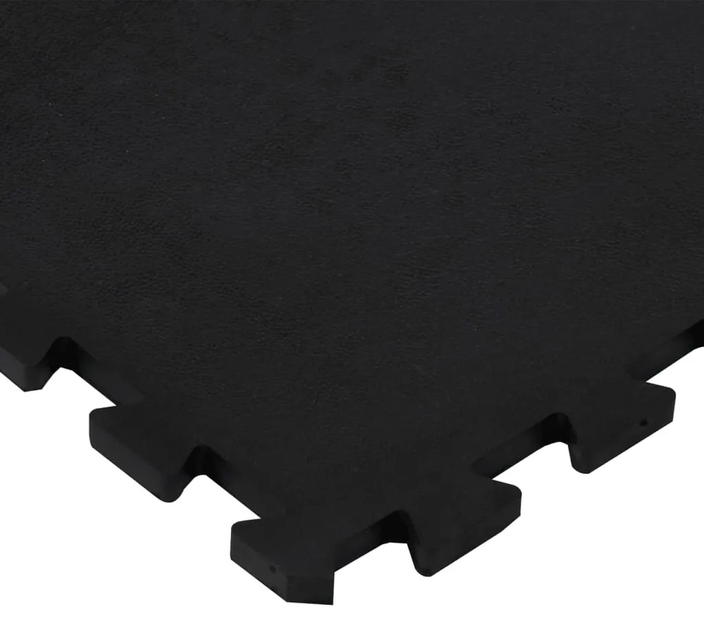 vidaXL Δάπεδο Προστασίας Παζλ Μαύρο 12 χιλ. 100x100 εκ. Καουτσουκ