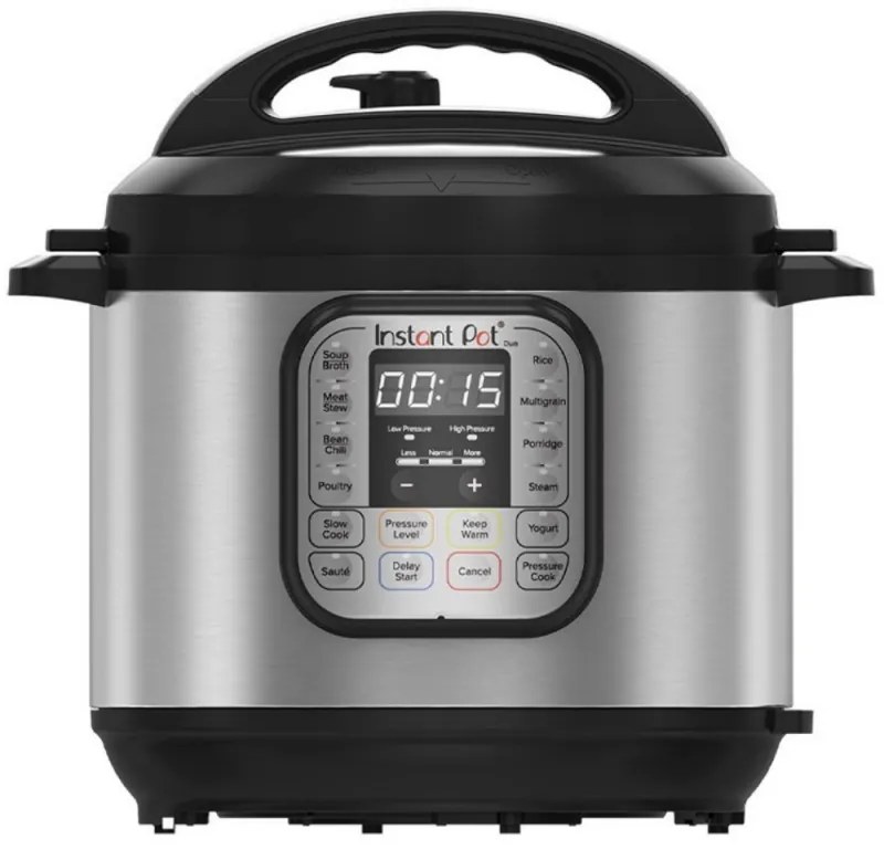 Πολυμάγειρας Instant Pot DUO 6 112018201, 1000W, 5.7l, 13 προγράμματα, 7 λειτουργίες, σύστημα ασφαλείας, ασημί/μαύρο