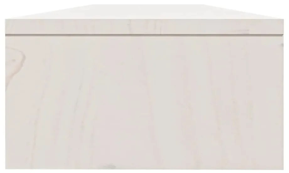 vidaXL Βάση Οθόνης Λευκή 100 x 24 x 13 εκ. από Μασίφ Ξύλο Πεύκου