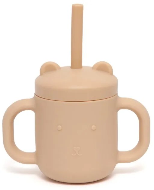 Ποτήρι Σιλικόνης Με Καλαμάκι 175ml Honey Peach Petit Monkey PTM-SCLS3