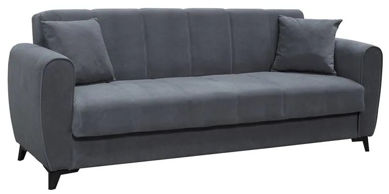 WOODWELL JEROM Καναπές – Κρεβάτι με Αποθηκευτικό Χώρο, 3Θέσιος Ύφασμα Ανθρακί Sofa:210x78x78 Bed:105x180cm Ε9936,2