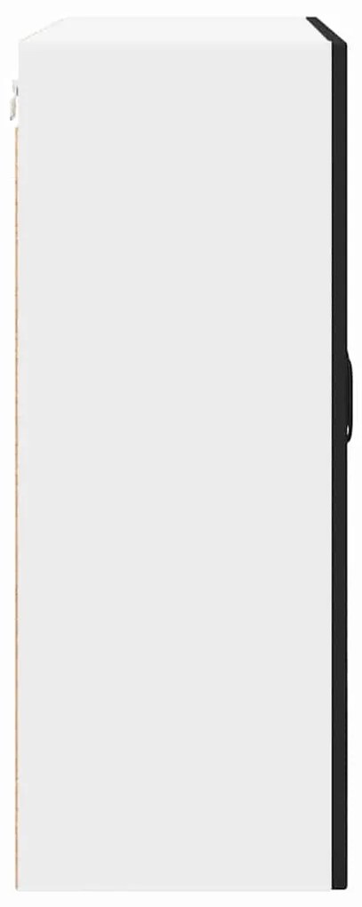 vidaXL Κρεμαστό ντουλάπι κουζίνας με ράφι Μαύρο 80 x 31 x 80 εκ.