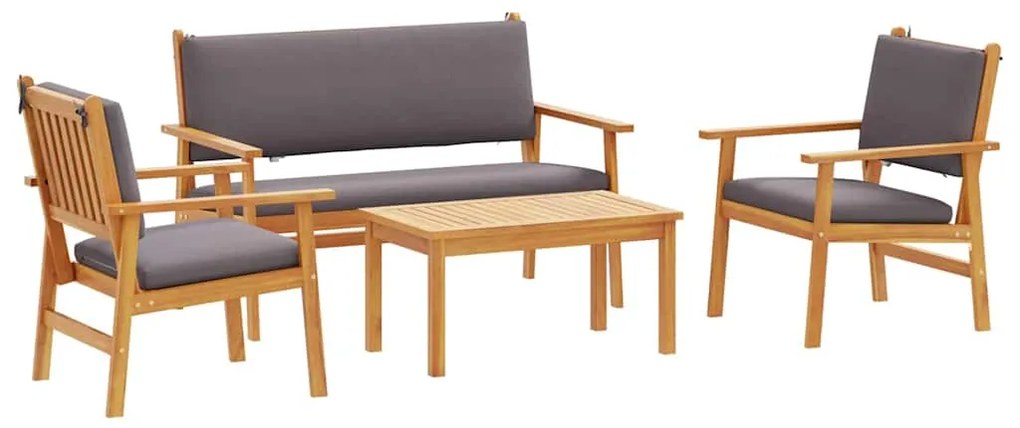 vidaXL Σετ Καναπέ Κήπου 4 pcs Καφέ 120 x 65,5 x 79 εκ