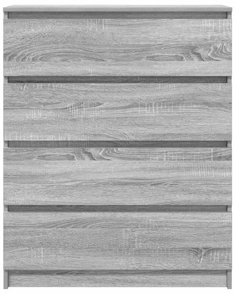 Sideboard Grey Sonoma 80x35x99 cm Ξύλινο μηχανουργικό ξύλο - Γκρι